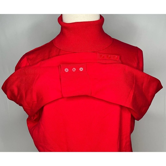 Talbots Plus women's Christmas red turtleneck pullover sweater long sleeve 2X - Picture 6 of 8